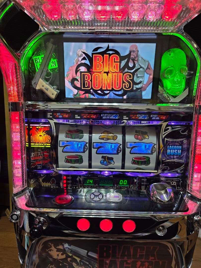 パチスロ実機　ブラックラグーン 初代　家庭用変更済