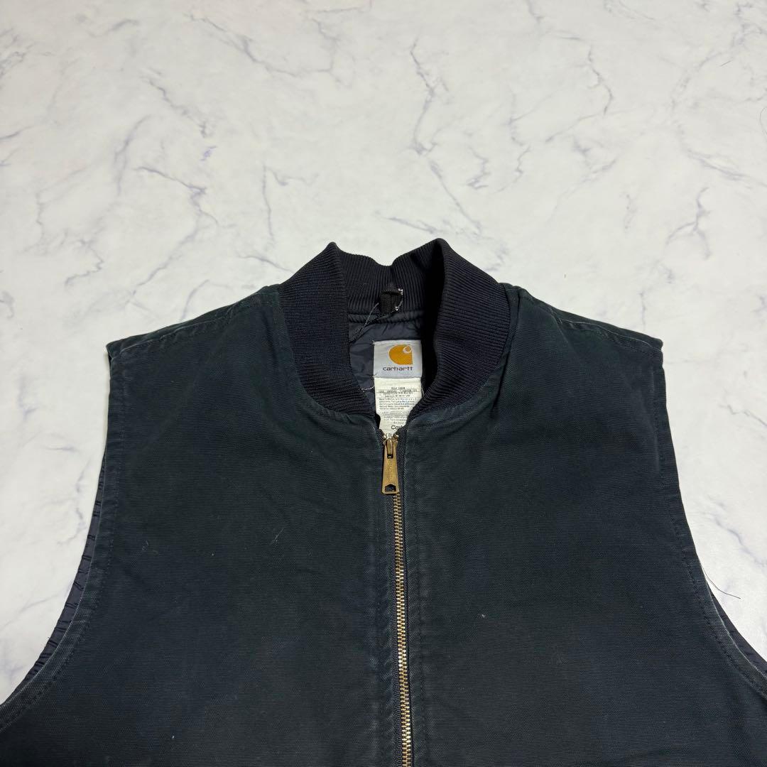 Carhartt カーハート ダックベスト 裏地キルティング ブラック XL