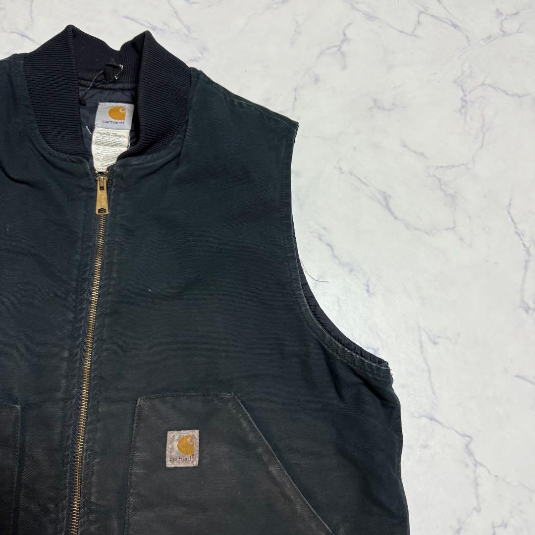 Carhartt カーハート ダックベスト 裏地キルティング ブラック XL