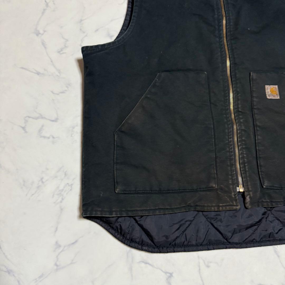Carhartt カーハート ダックベスト 裏地キルティング ブラック XL