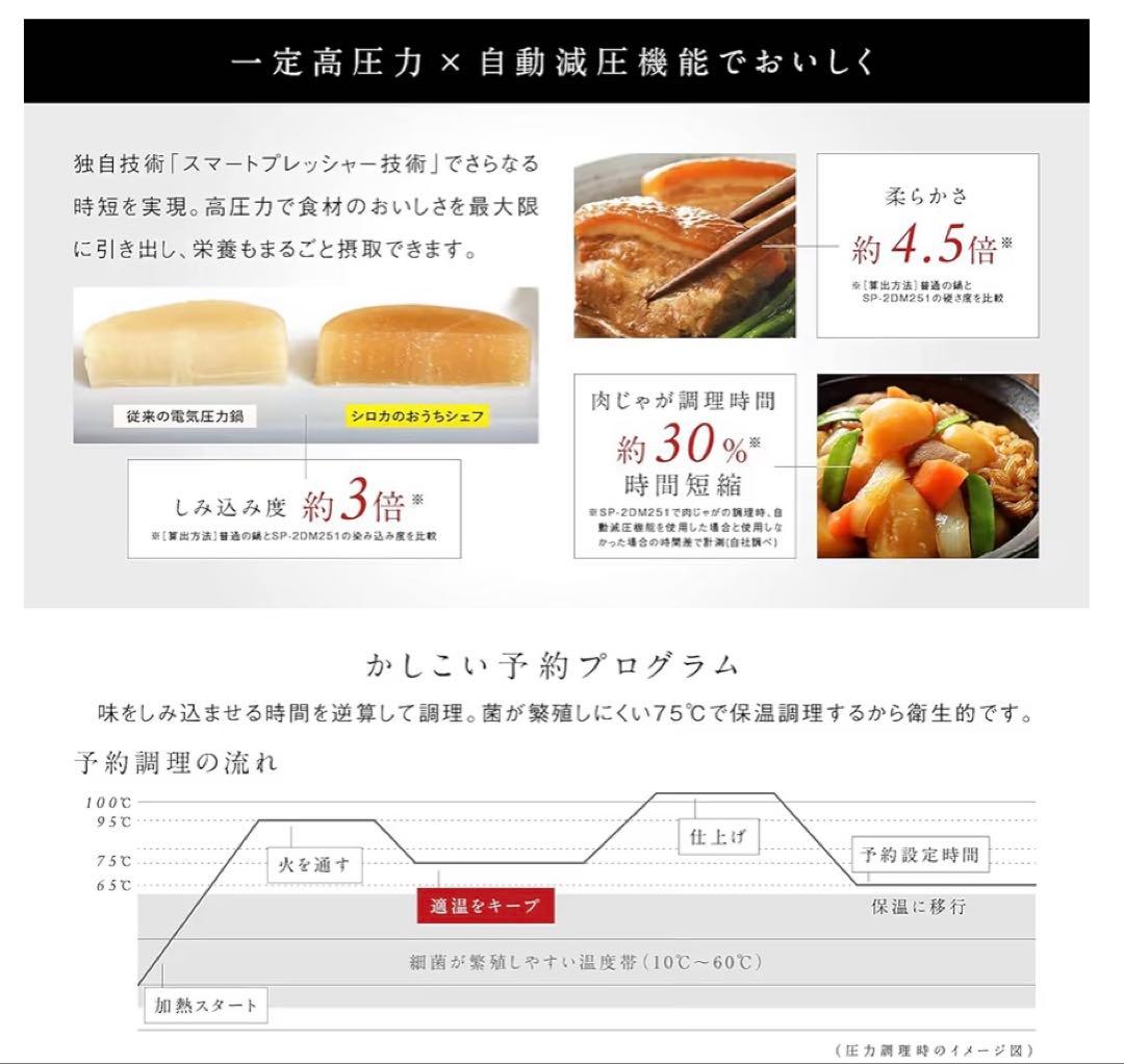 siroca電気圧力鍋 おうちシェフ PRO