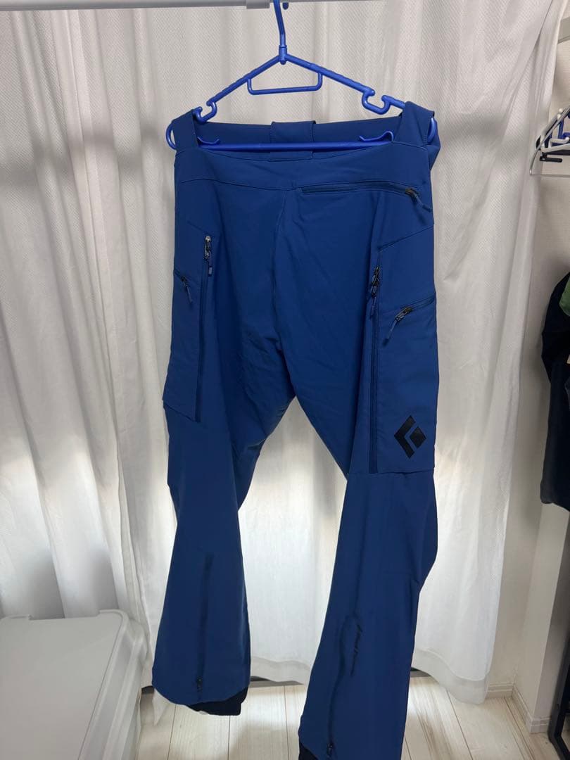  スキーウェア 青 サスペンダー付き