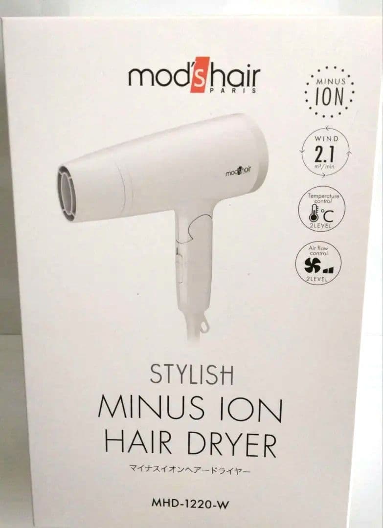 mod's hair マイナスイオンヘアドライヤー MHD-1220-W新品