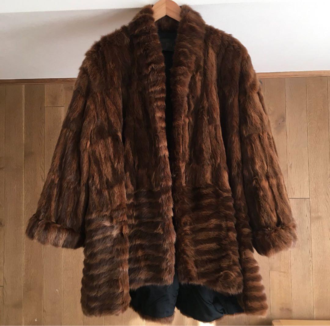 美品 　PIKENZ MILANO　イタリア製　毛皮　コート