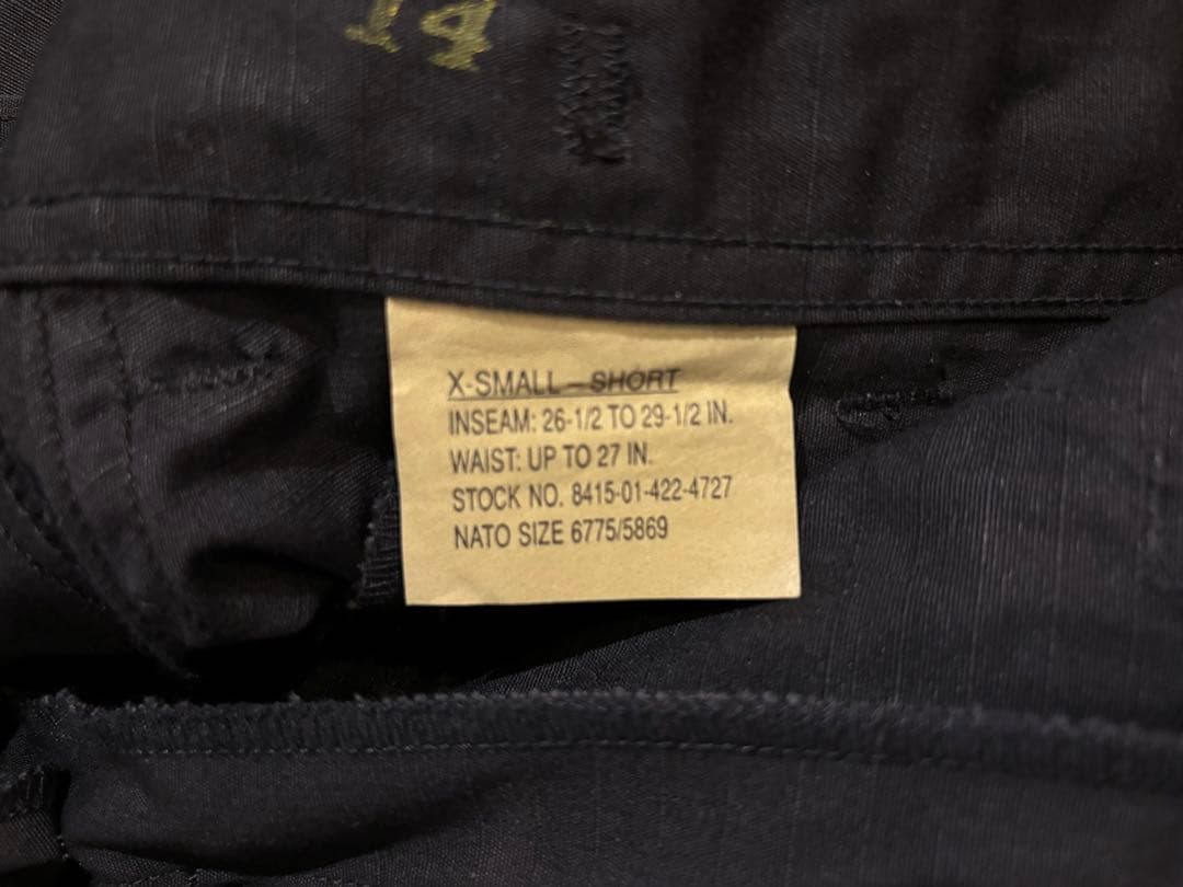 DEAD◎米軍実物 \"97 BDU BLACK357 トラウザーズ XS-S◎