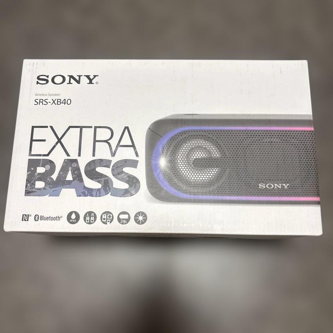 Sony SRS-XB40 ワイヤレスポータブルスピーカー（ブラック）