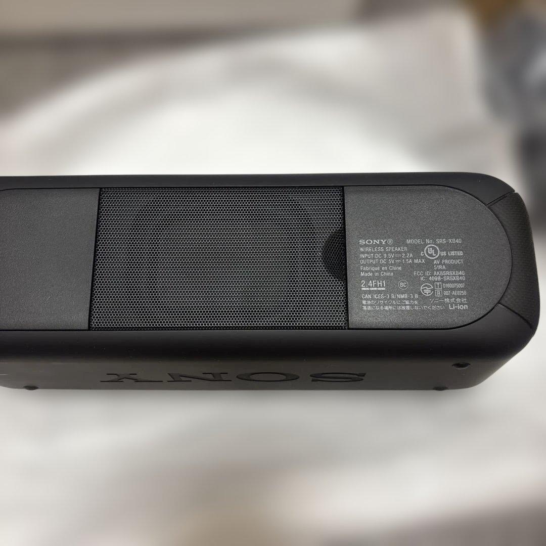 Sony SRS-XB40 ワイヤレスポータブルスピーカー（ブラック）