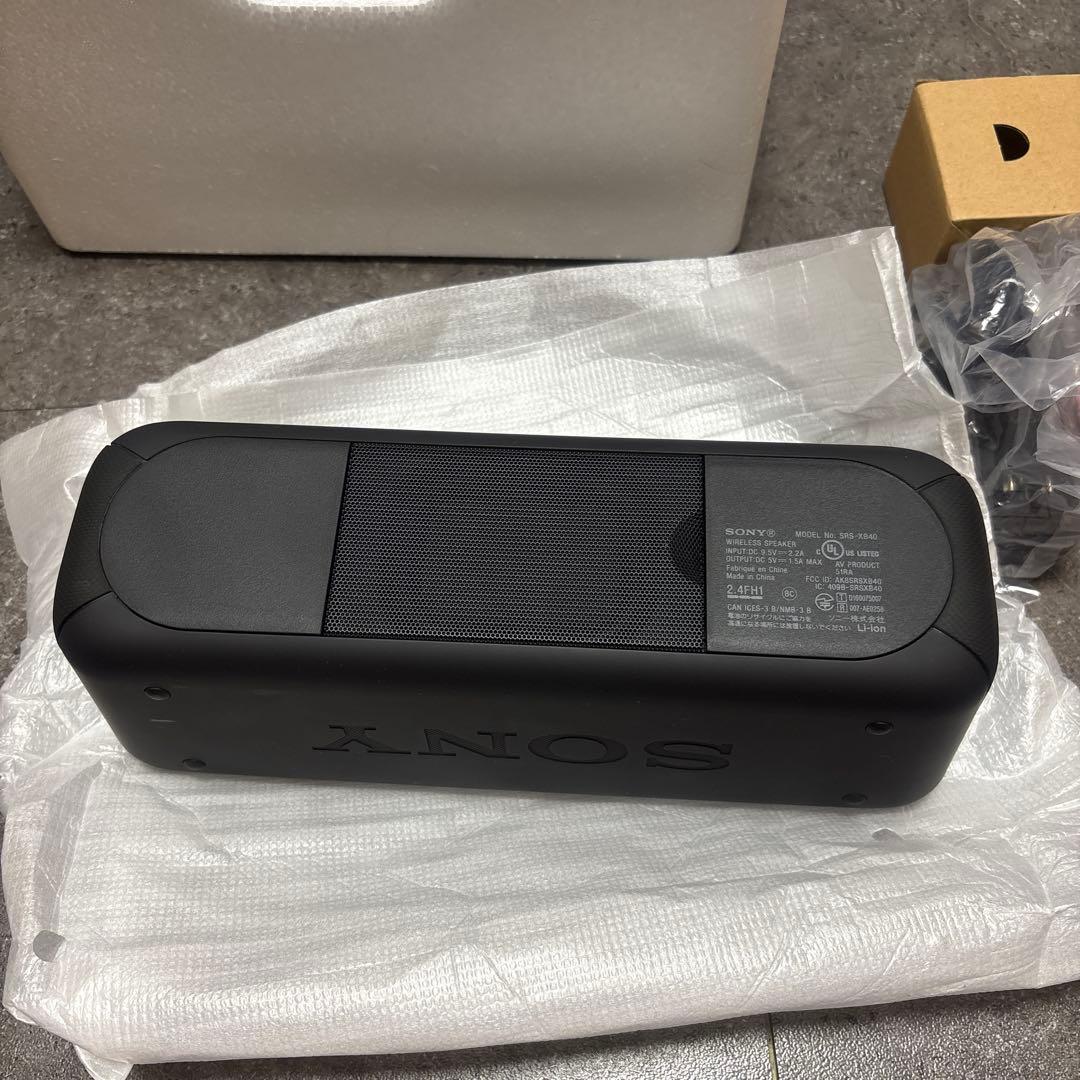 Sony SRS-XB40 ワイヤレスポータブルスピーカー（ブラック）