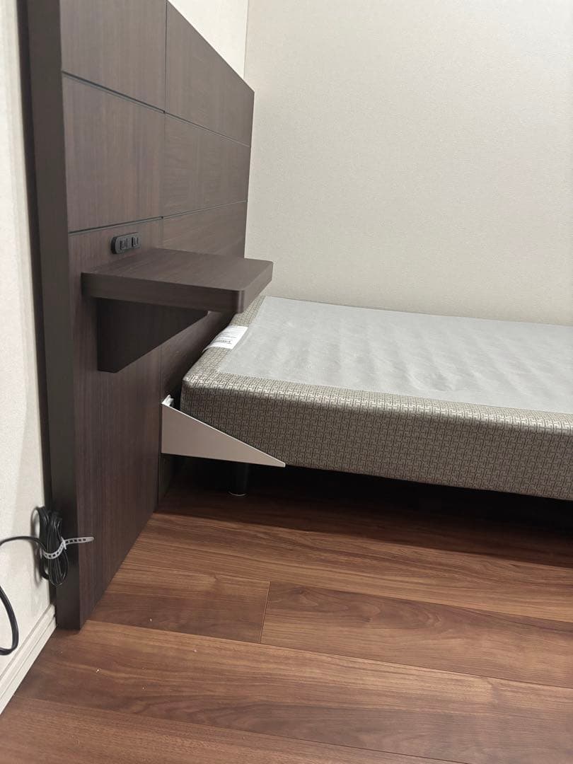 【さや】大塚家具 シングルベッドフレーム ダークブラウン