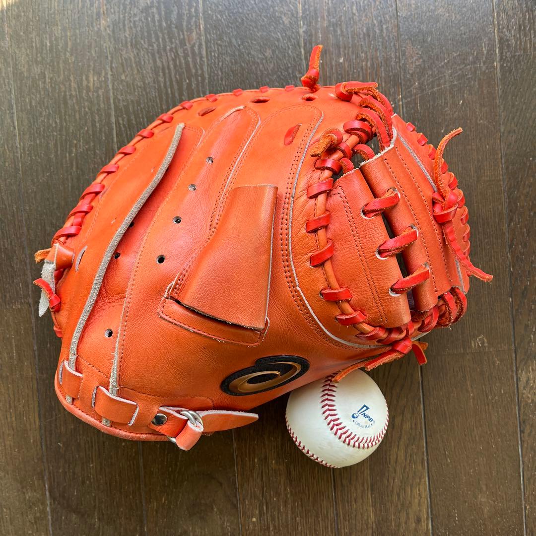 硬式用キャッチャーミット asics製NEOREVIVE BGH8MCオレンジ