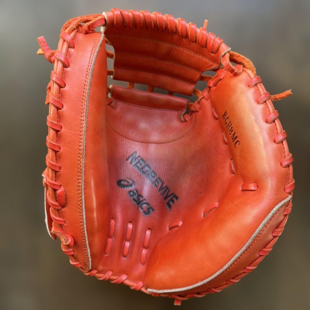 硬式用キャッチャーミット asics製NEOREVIVE BGH8MCオレンジ