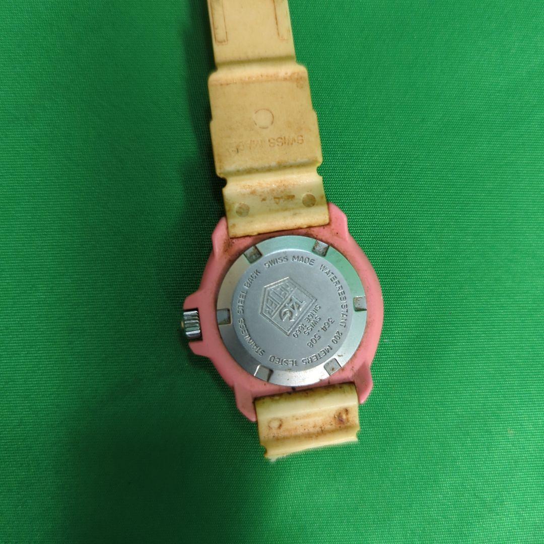 希少 タグホイヤー フォーミュラピンク　グレー　クォーツ汚れ　ジャンク　電池切れ