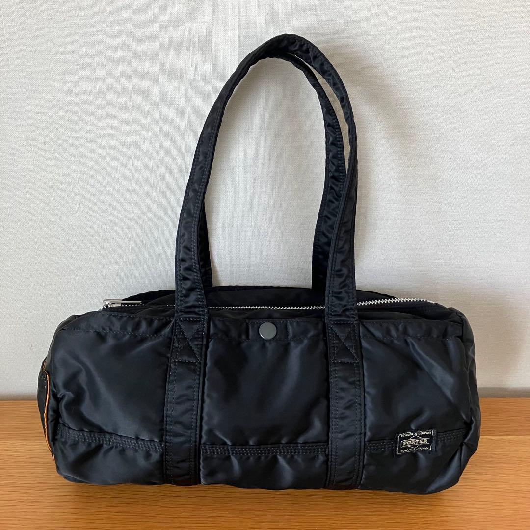 吉田カバン ポーター タンカー ミニボストン ダッフルバッグ L 筒型 ブラック
