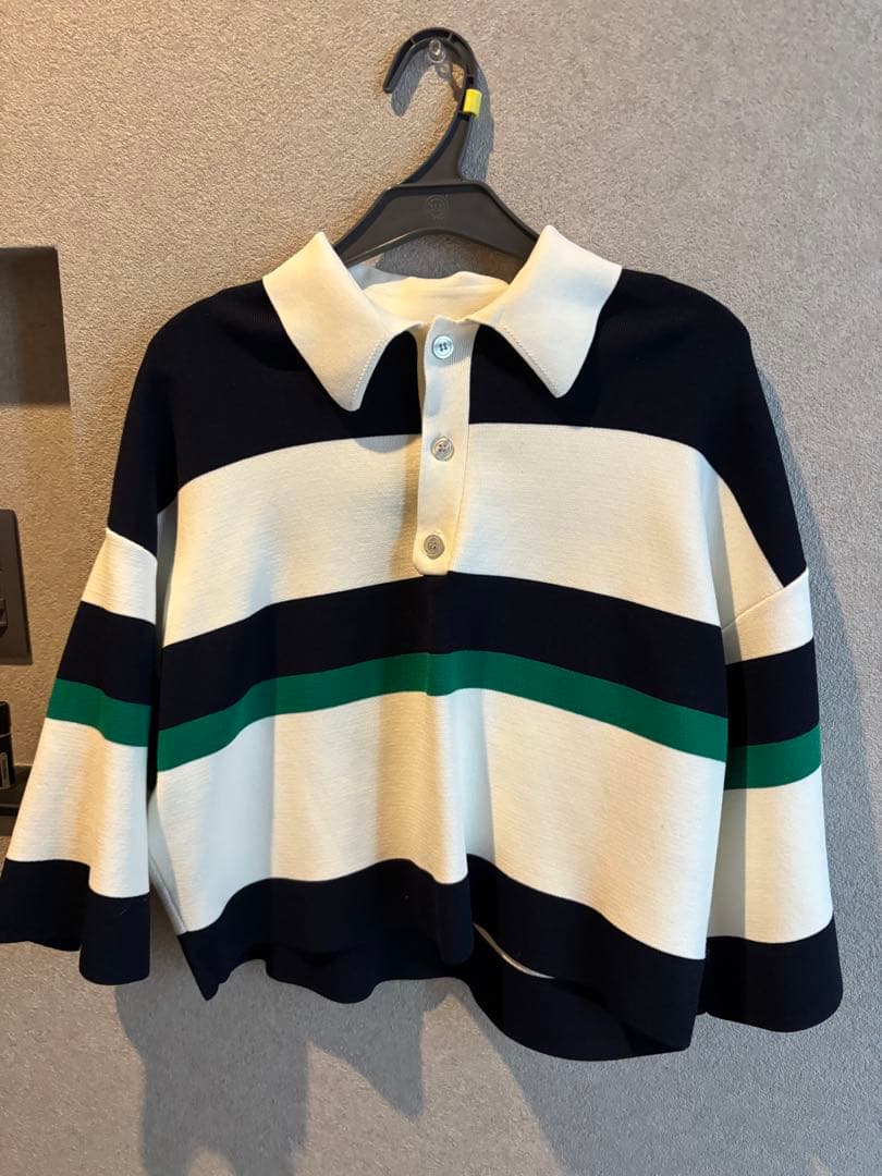 ＜NOUNLESS＞ラガーニット ハーフスリーブ シャツ