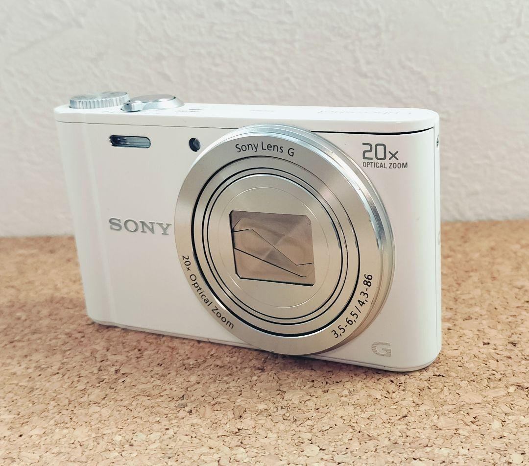 【動作良好】SONY　DSC-WX300　ホワイト　サイバーショット　デジカメ