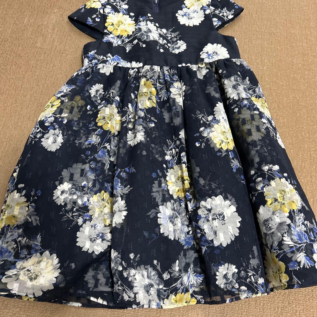 n*x様 タルティーヌエショコラ　花柄 ドレス カーディガン セット　110