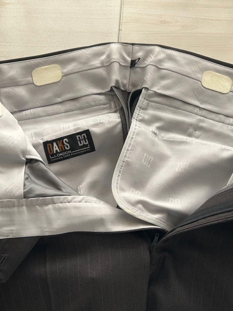 最終お値下げ‼️新品　ダックス　DAKS スーツA7 毛100% ダークグレー