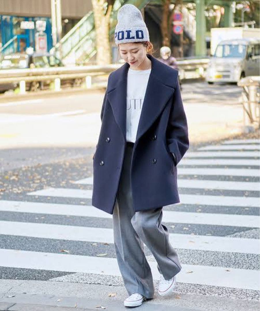 Spick & Span MANTECO コート ネイビー 36