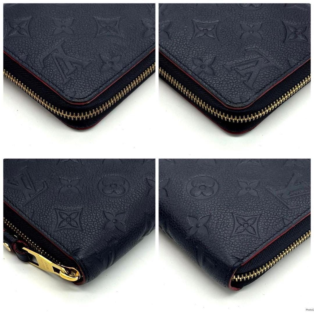 ルイヴィトン アンプラント ジッピーウォレット マリーヌルージュ ネイビー