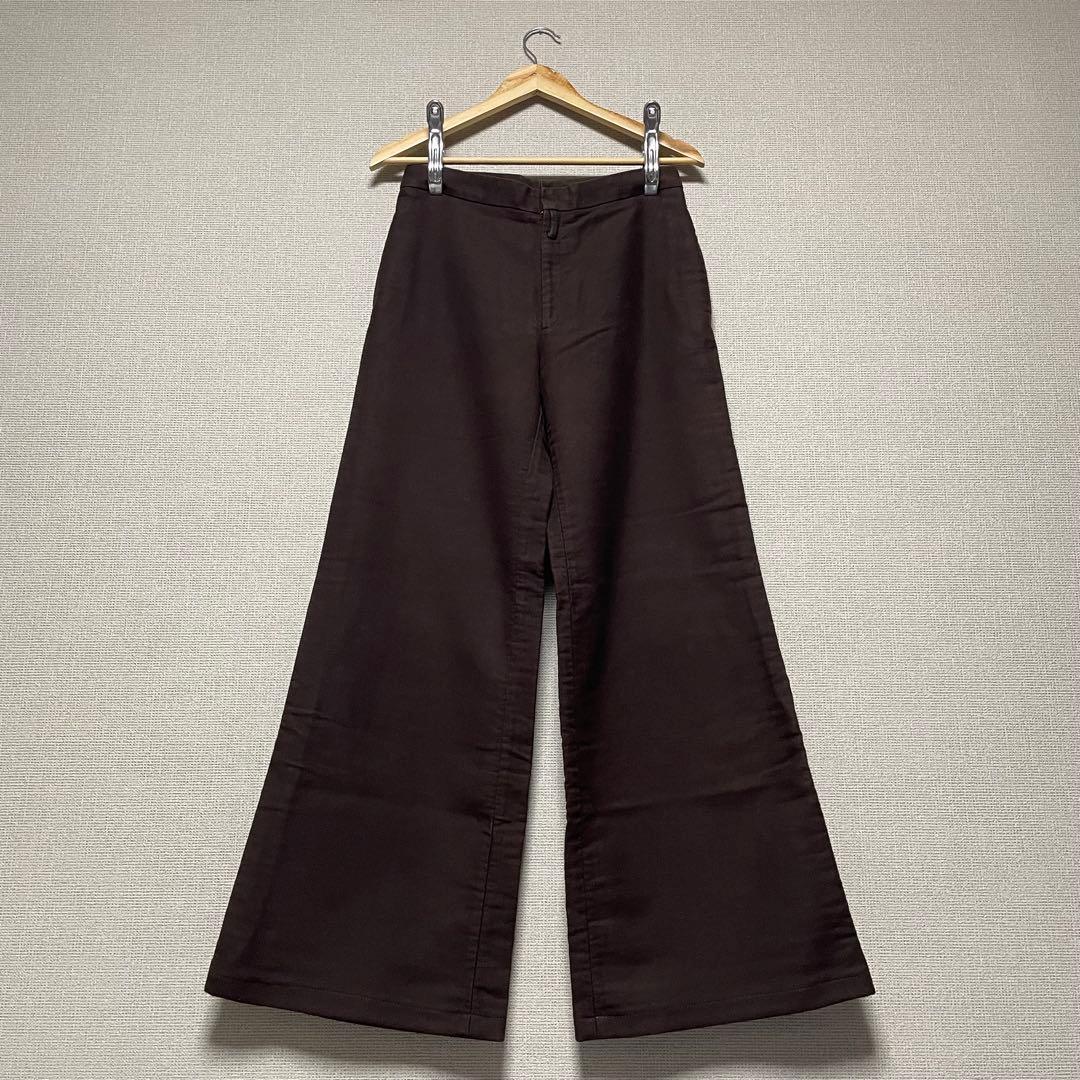 MM6 ブラウン コットンワイドパンツ MARGIELA