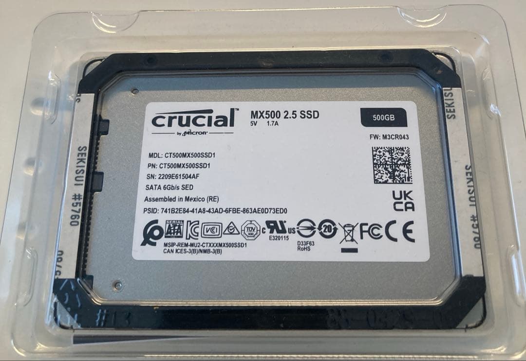 新品 Crucial CT500MX500SSD1 送料無料