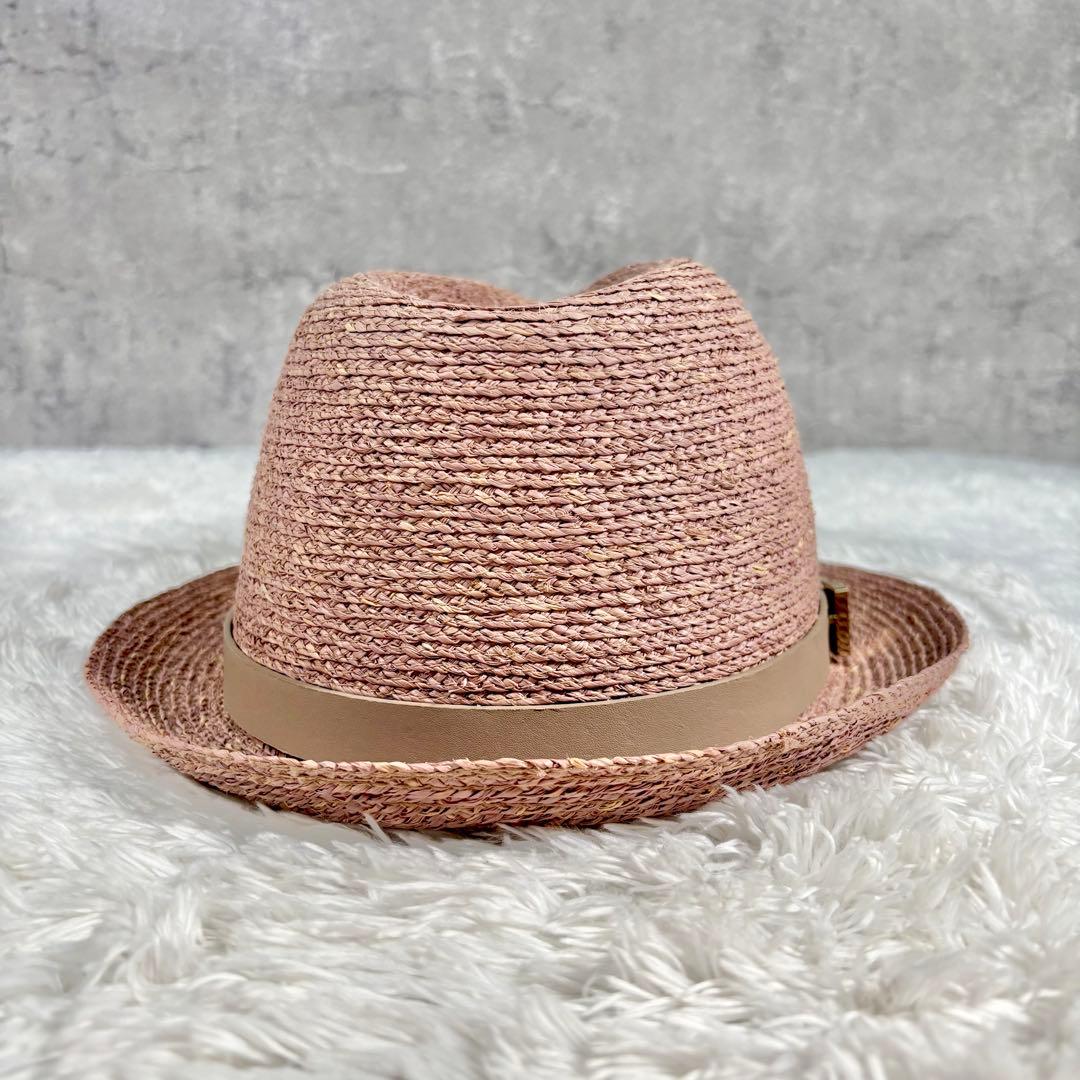 ヘレンカミンスキー 帽子 麦わら ハット ラフィア ピンク 形状 立体