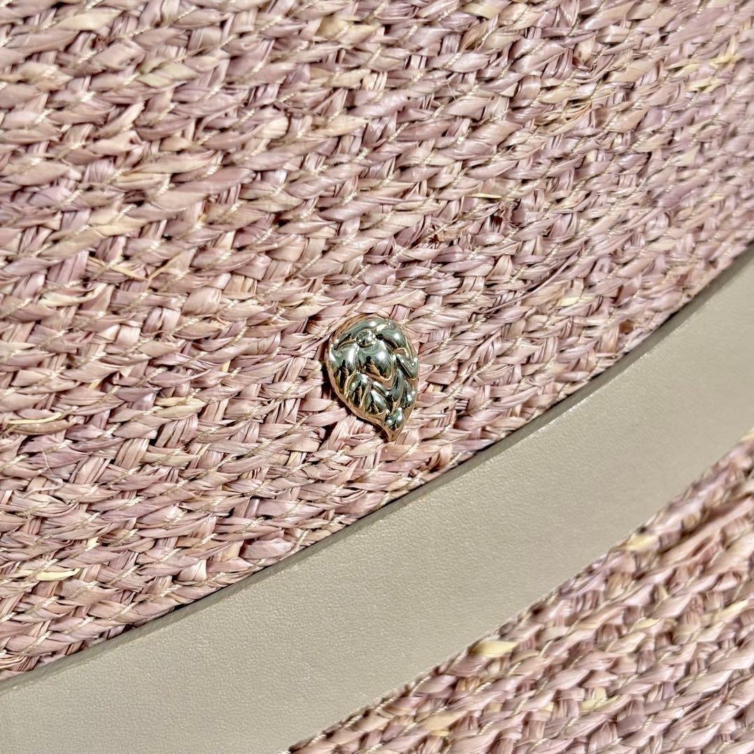 ヘレンカミンスキー 帽子 麦わら ハット ラフィア ピンク 形状 立体