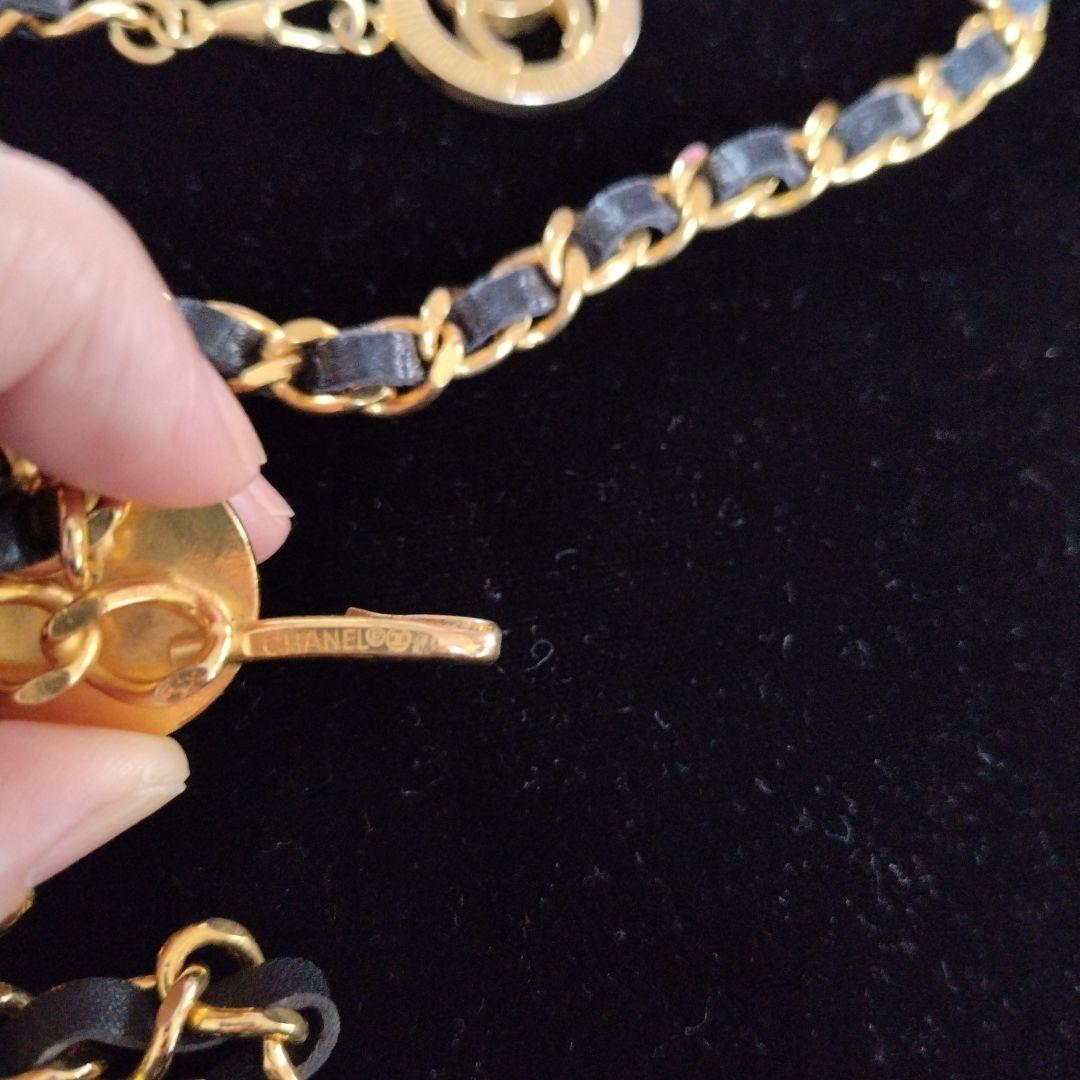 CHANEL チェーンベルト ゴールド/ブラック