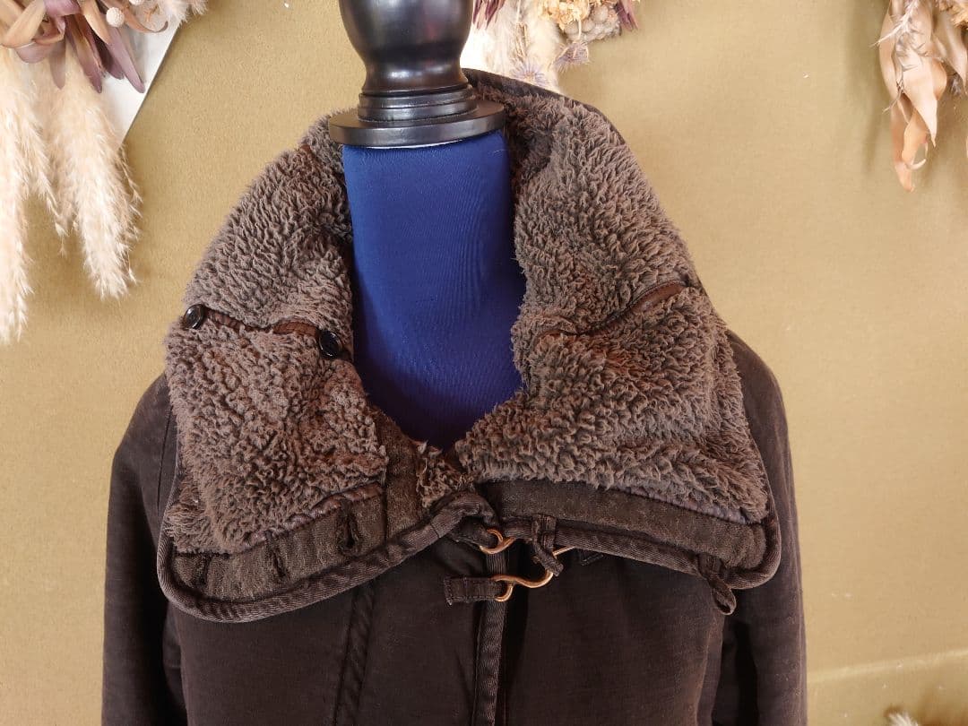 SHARE SPIRIT モッズコート スミクロ　ボア襟