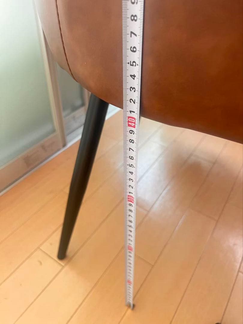 高級感レザーファブリックダイニングチェア2脚セットスチール脚北欧風おしゃれ