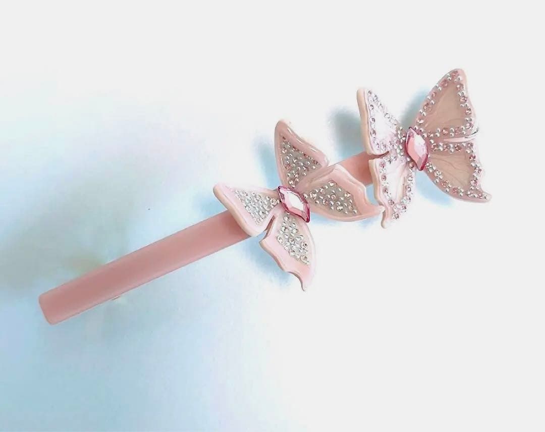 アレクサンドルドゥパリ　ロングバレッタ　ピンク　バタフライ　スワロフスキー　希少