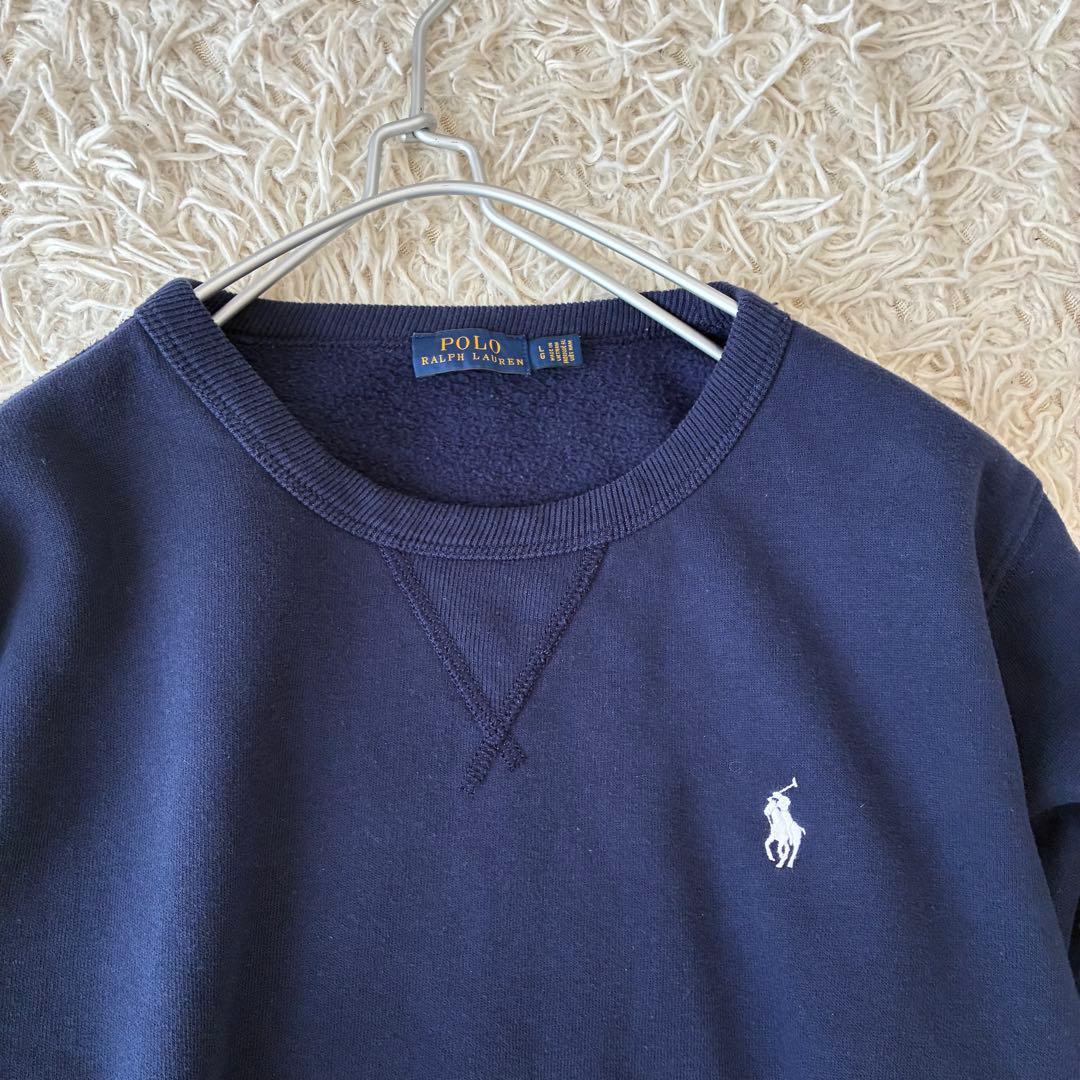 ポロラルフローレン 裏起毛スウェット ネイビー ポニー刺繍L