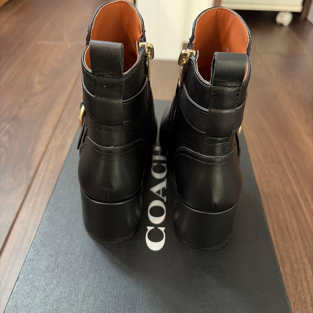 【最終値下げ】COACH ブラック アンクルブーツ