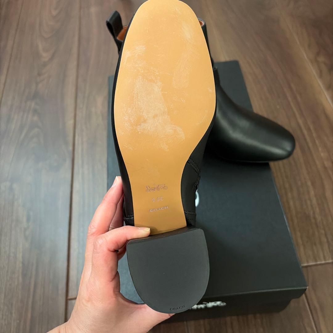 【最終値下げ】COACH ブラック アンクルブーツ