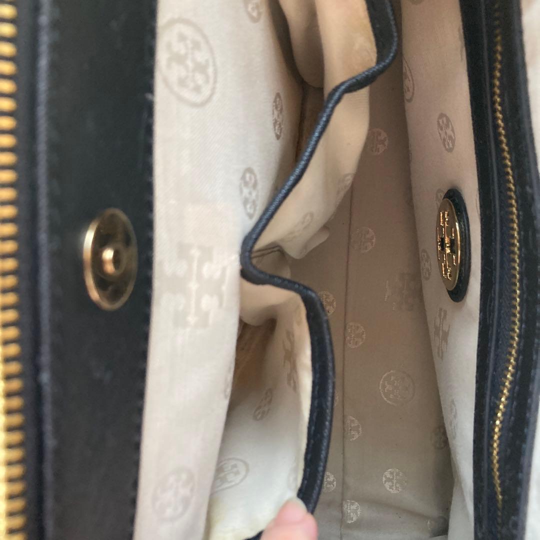 Tory Burch ブラック2wayレザービジネスバッグ A4サイズ