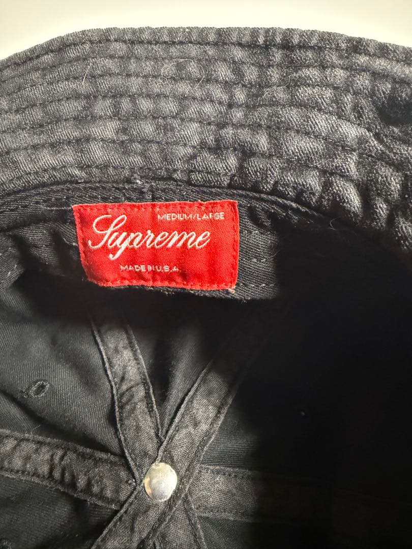 Supreme 黒 バケットハット　シュプリーム