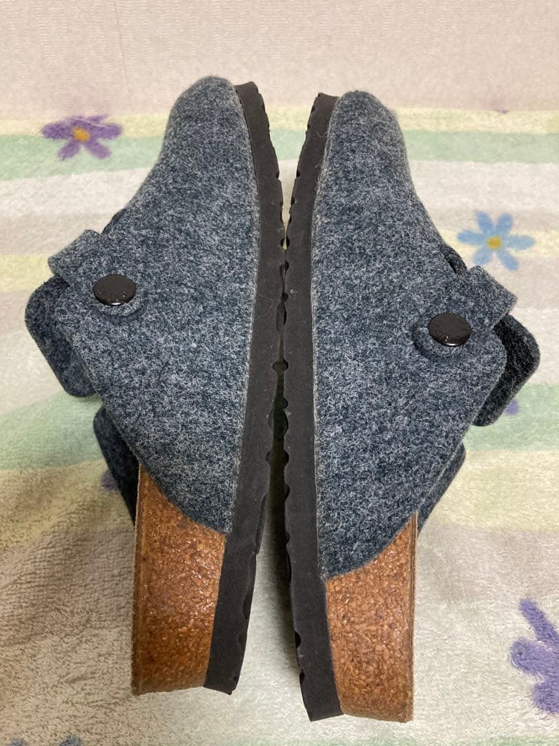 【極美品】ビルケンシュトック　ボストン　ナロー　ウール　フェルト　23cm