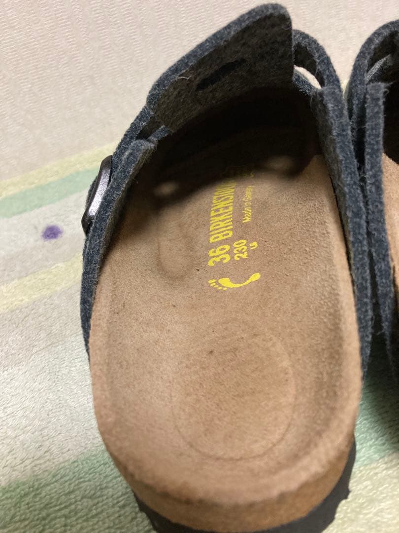 【極美品】ビルケンシュトック　ボストン　ナロー　ウール　フェルト　23cm