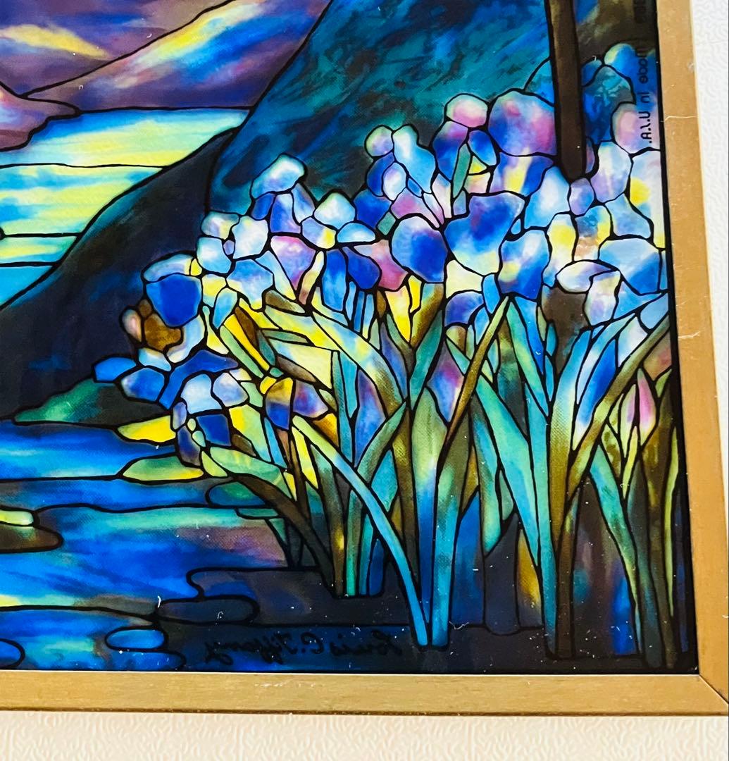 ルイス・C・ティファニー ステンドグラス 【マグノリア&アイリス】