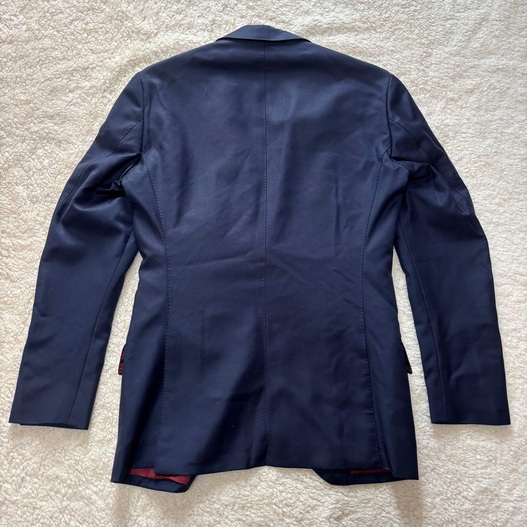 【高級】エルメネジルドゼニア スーツ スリーピース ネイビー M シェルボタン