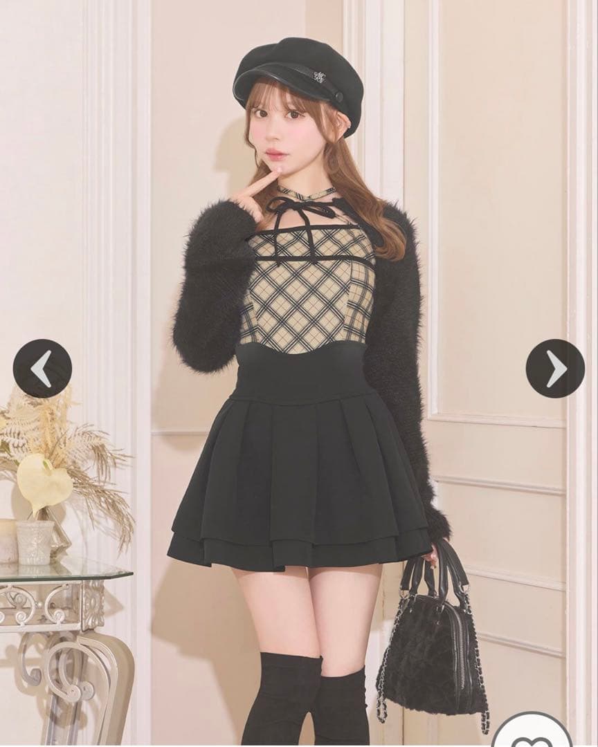 michellMacaron ミシェルマカロン 美脚スカート L ブラック