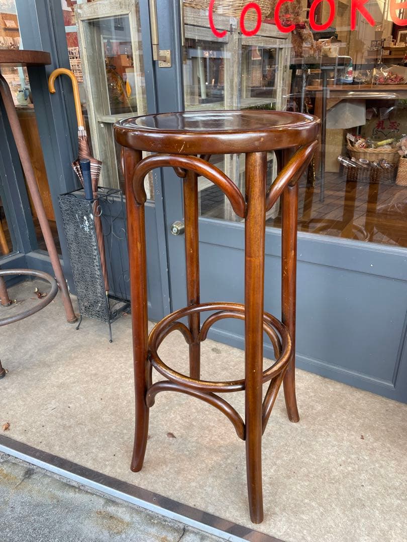 B7109【曲木】スツール ハイスツール カウンターチェア アンティーク