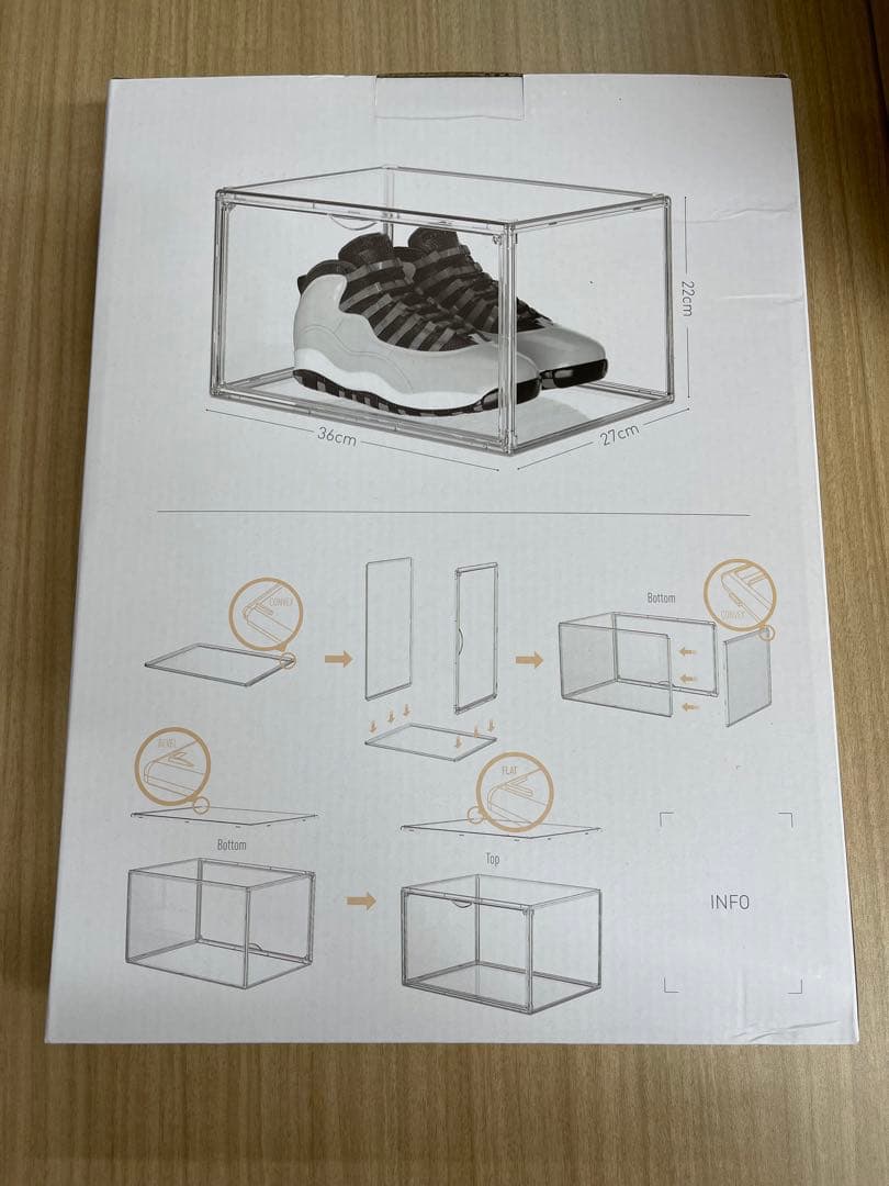 最高級シューズボックス クリア SHOES CASE BOX 10個セット