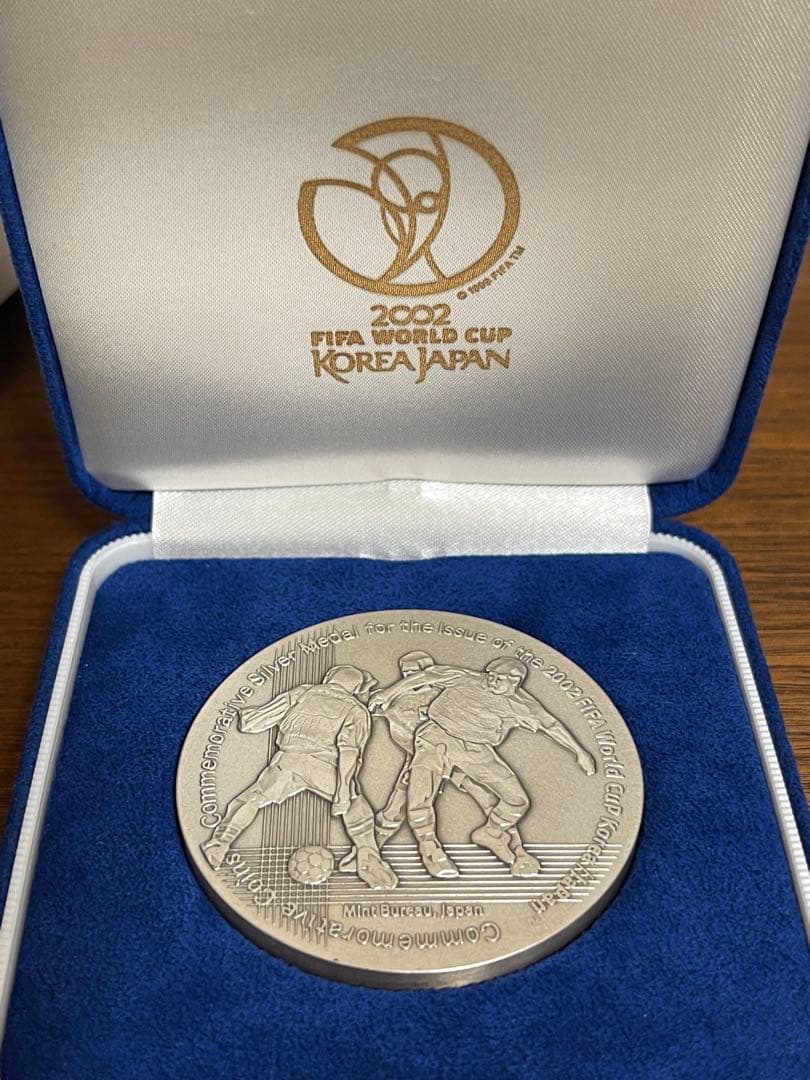 2002年 FIFA ワールドカップ 日韓大会 記念貨幣発行記念メダル　銀メダル