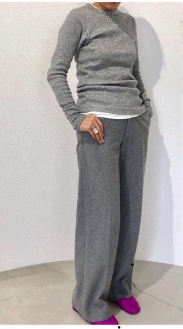 MADISONBLUE ウールワイドパンツ