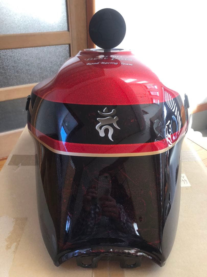 Kawasaki タンク 赤黒キャンディーカラー