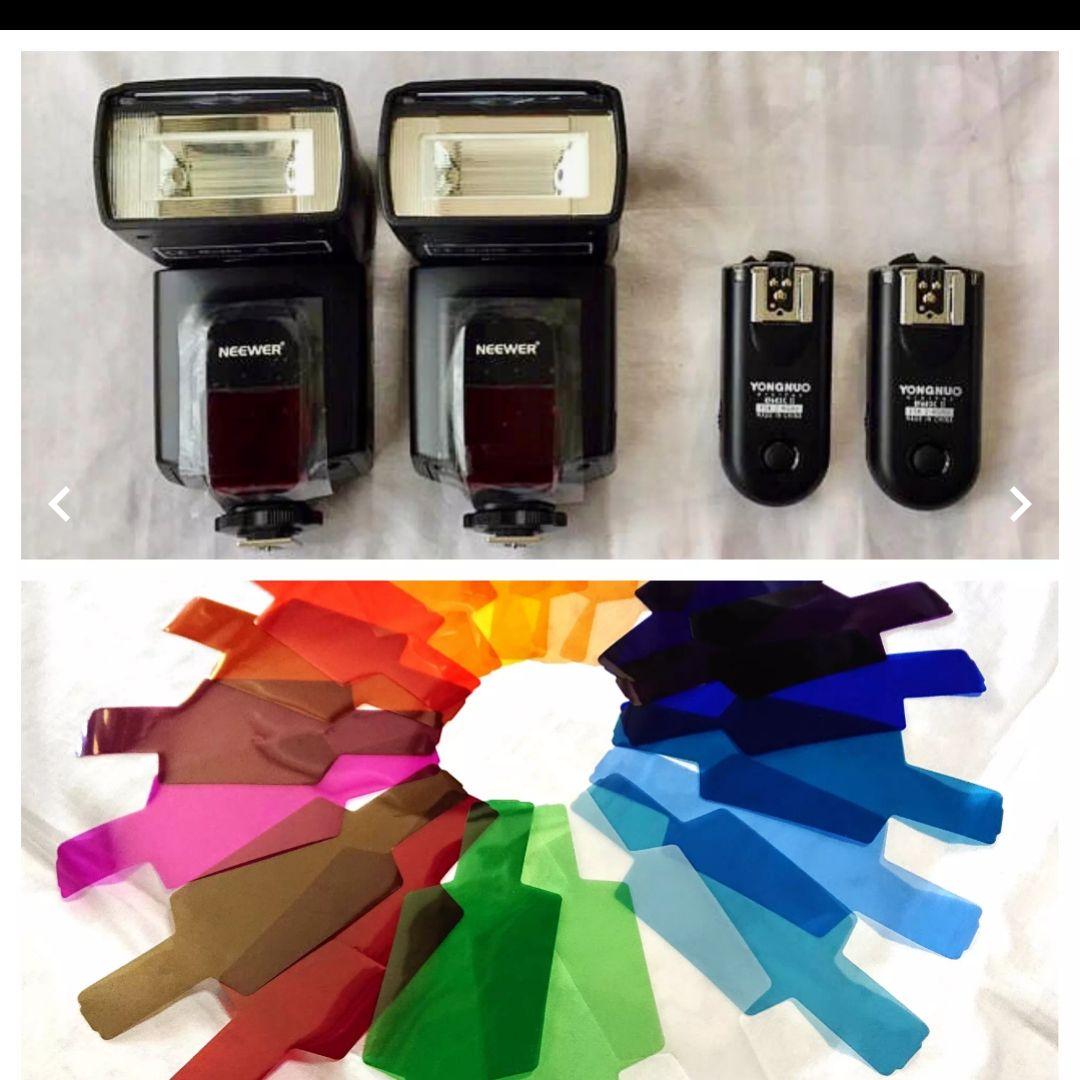 ストロボ2灯&遠隔操作送受信機&フィルターセット　初心者OK！