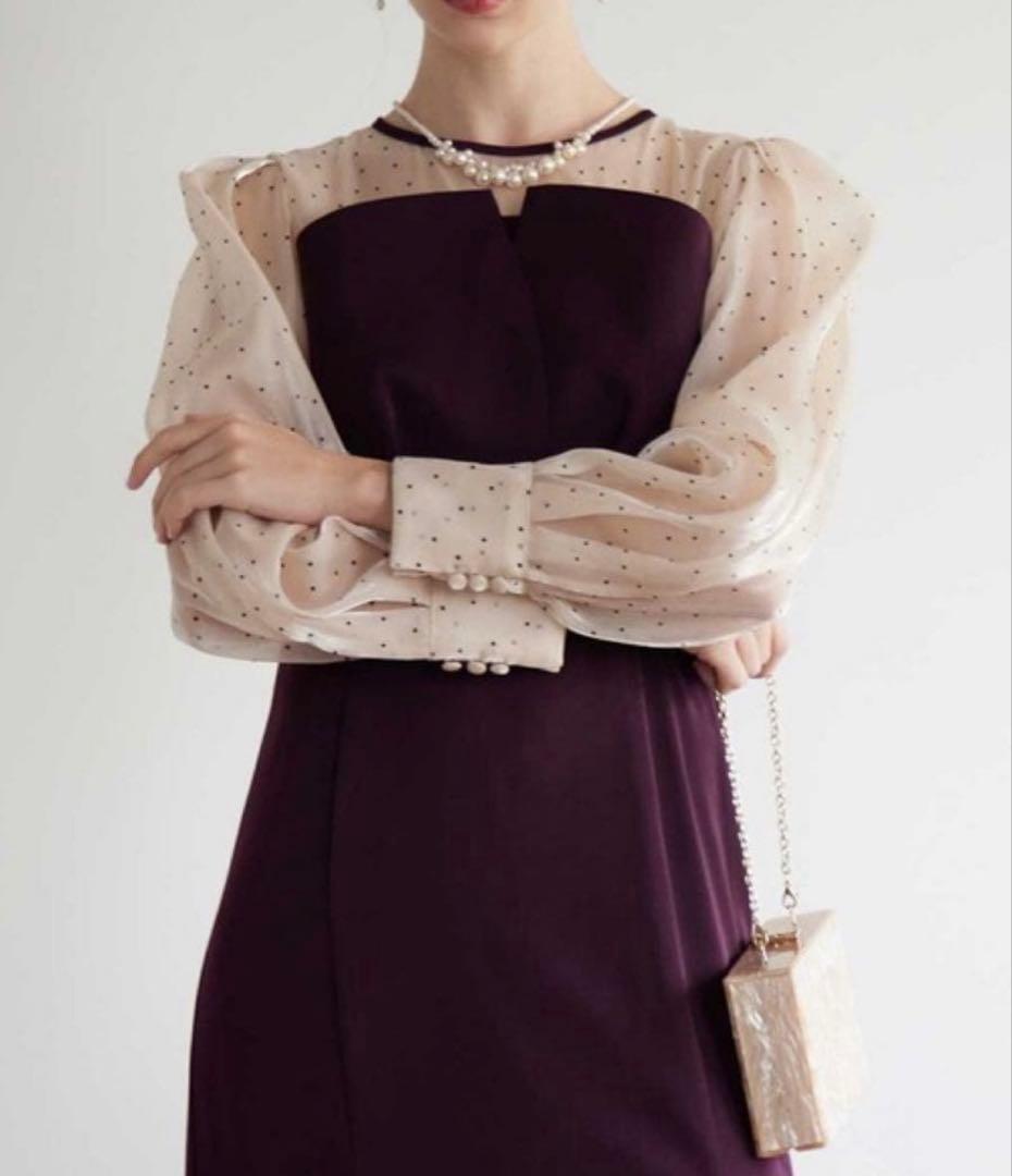 タグ付きDorry Dollドットスリーブマーメイドドレス