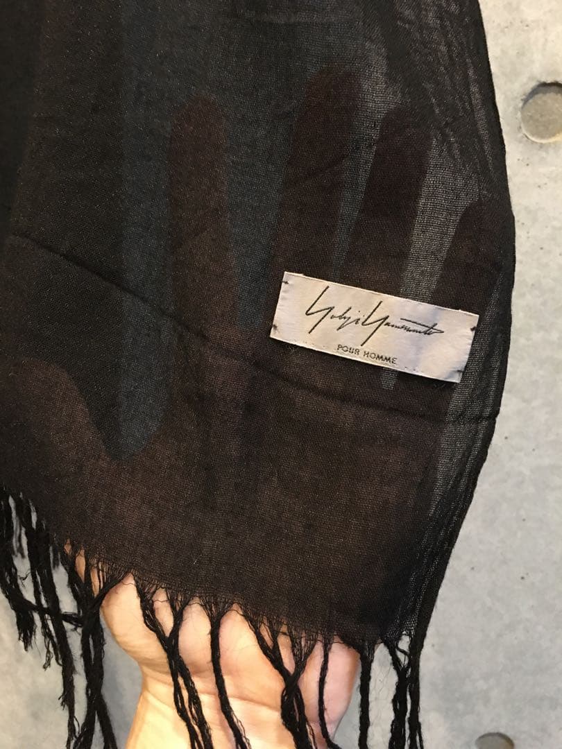 Yohji Yamamoto POUR HOMME 黒ストール