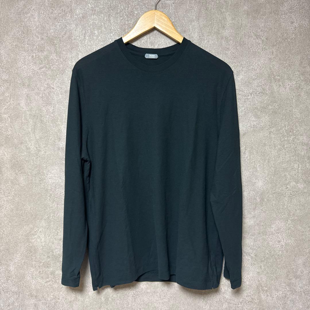 新品★ZANONE★icecotton★ニット★長袖カットソー★ブラック★52